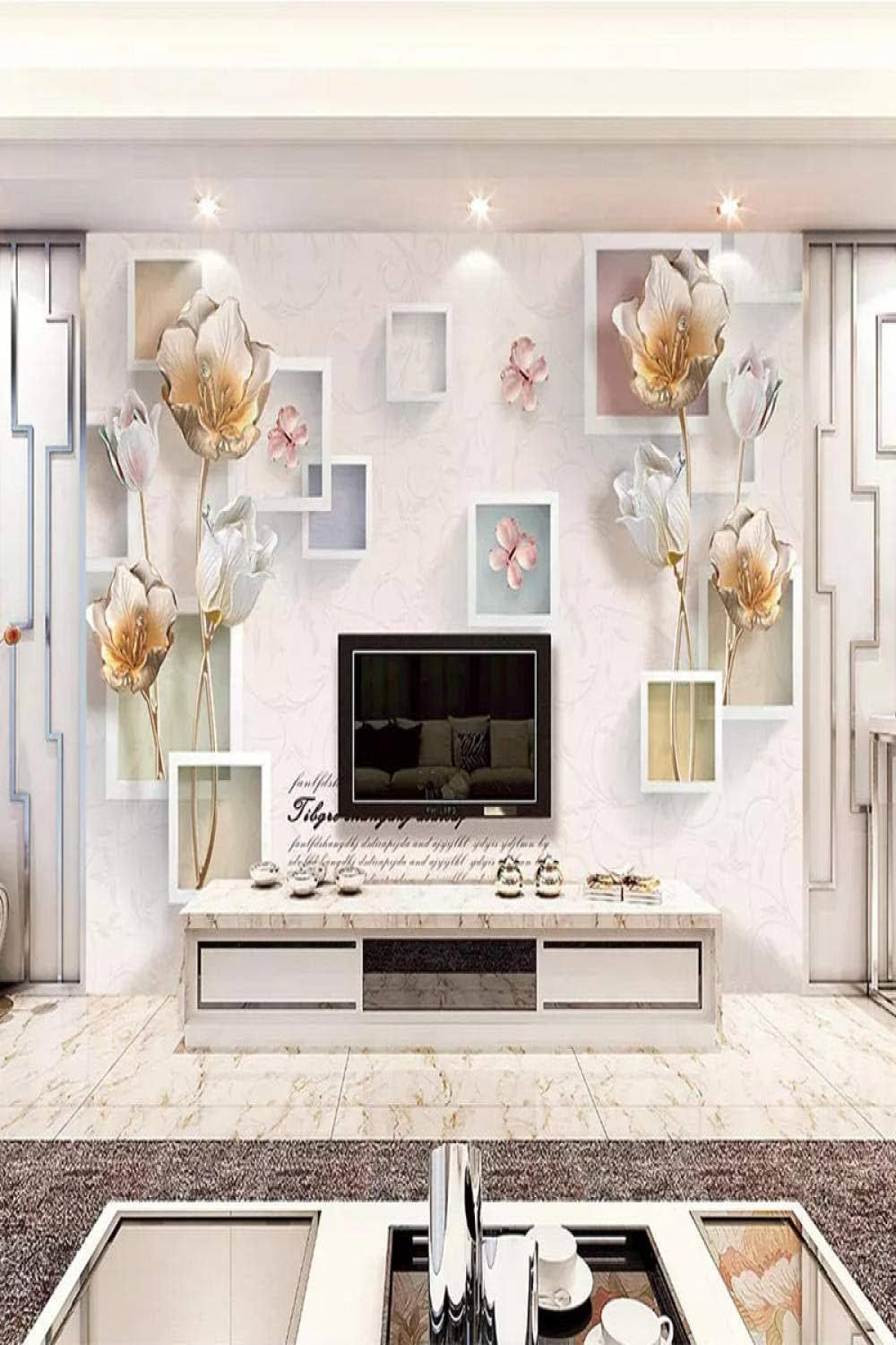 Wallpaper D Photo Wallpaper TV Bedroom Girls TV Background Wall_D Wall  Picture D TV Background Wall Modern Minimalist Home and Butterfly Box D