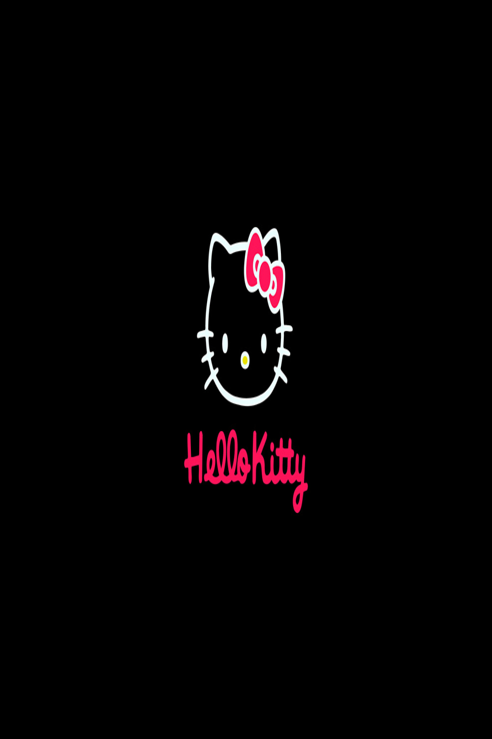 wallpaper for desktop, laptop  aq-hello-kitty-logo-art-cute-dark