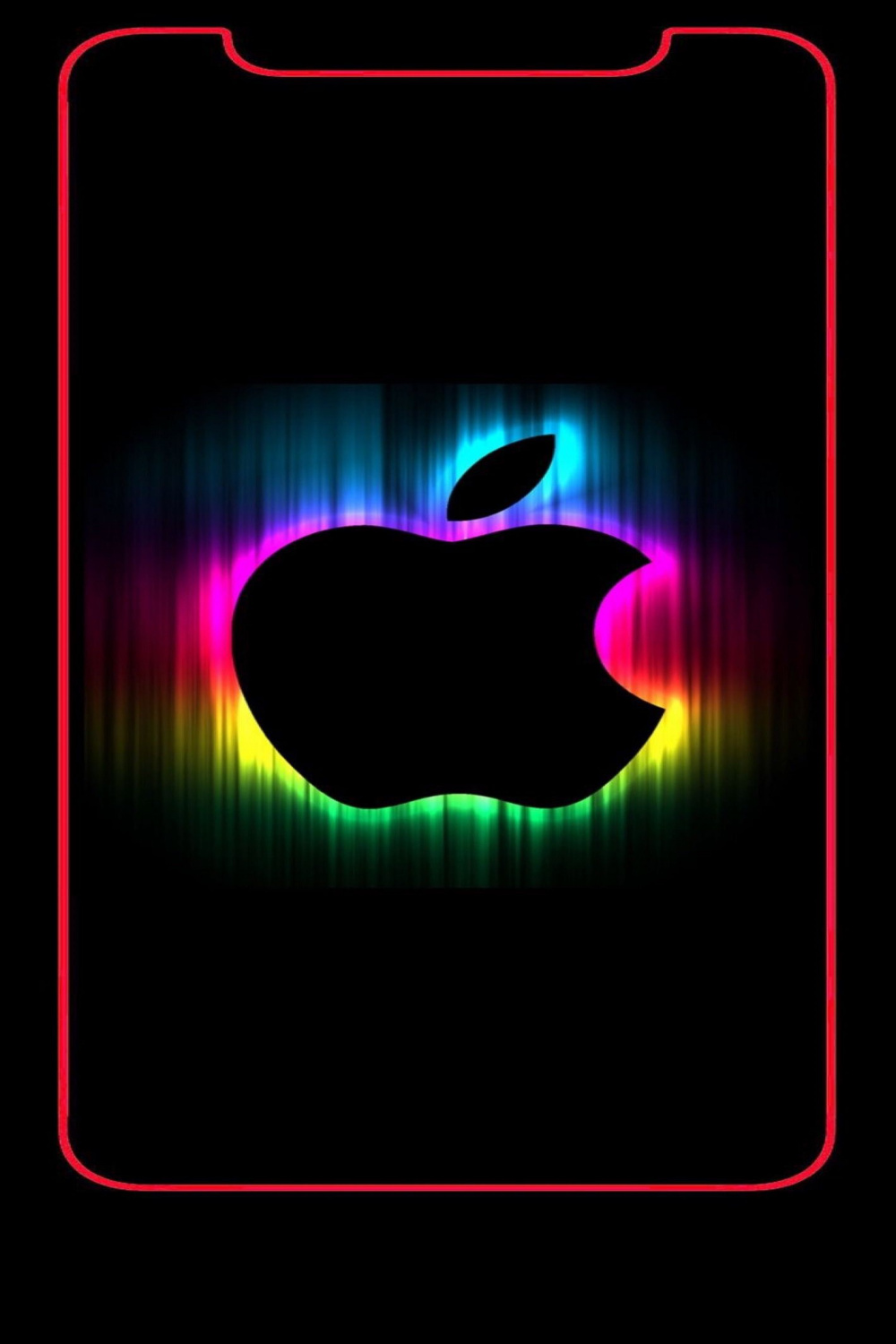 Wallpaper iPhone X - Apple logo rainbow   Apple wallpaper, Apple