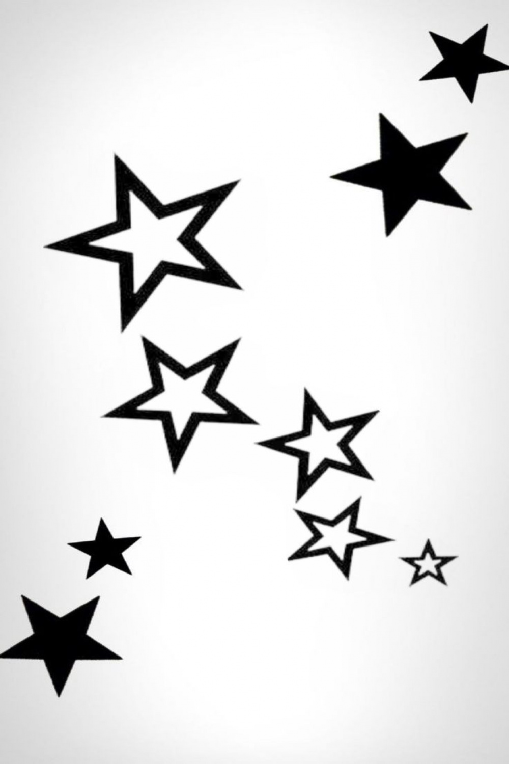 Yk black stars on white background in 03  Star wallpaper