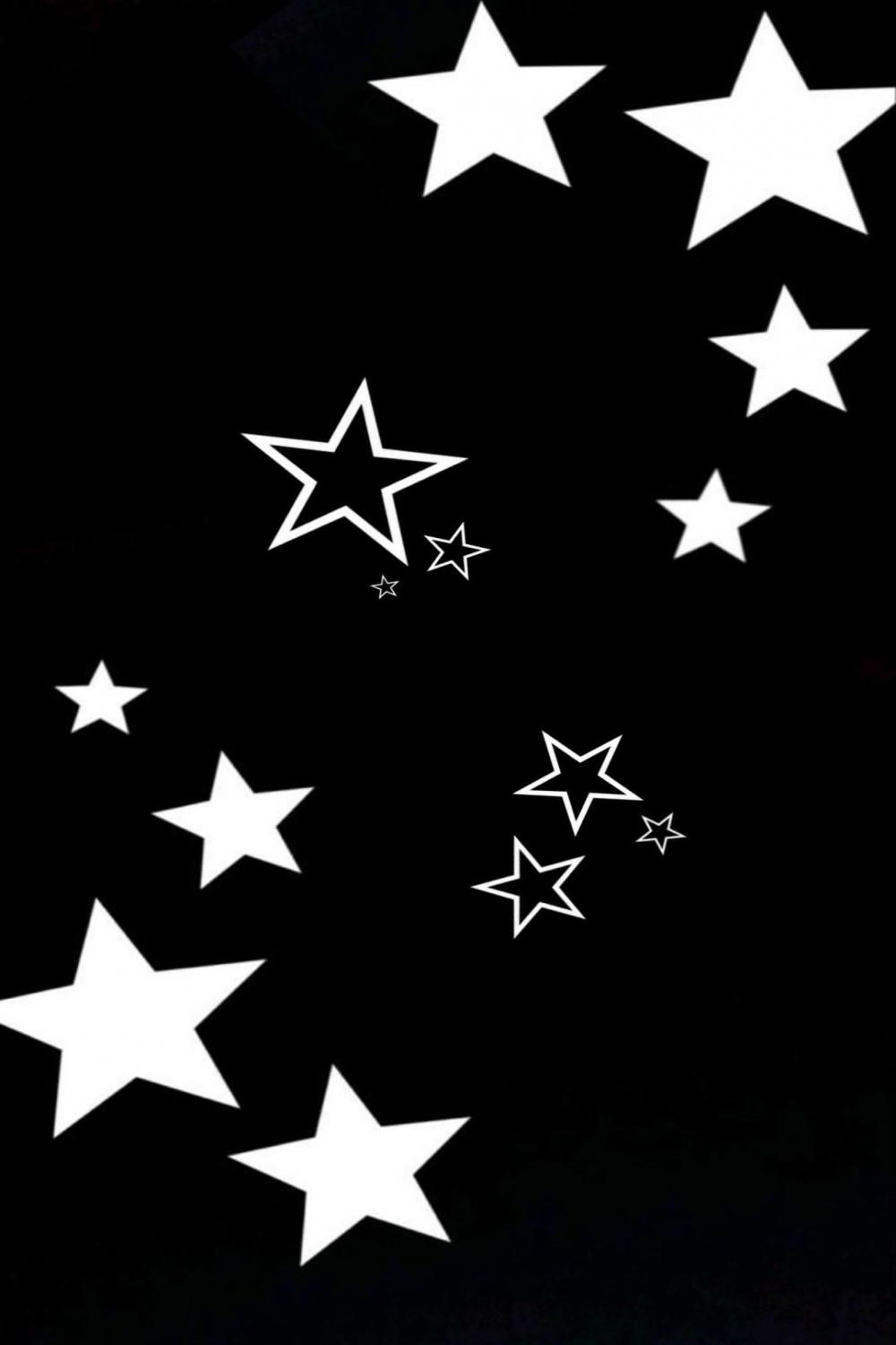 Yk white stars and black background in 03  Yk wallpaper