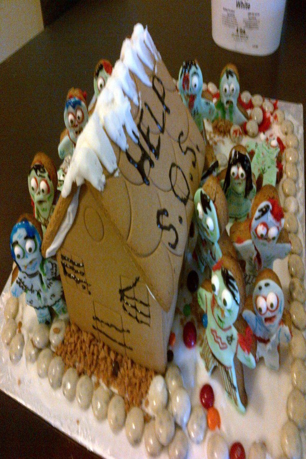 Zombie #Gingerbread House  Gingerbread house designs, Gingerbread