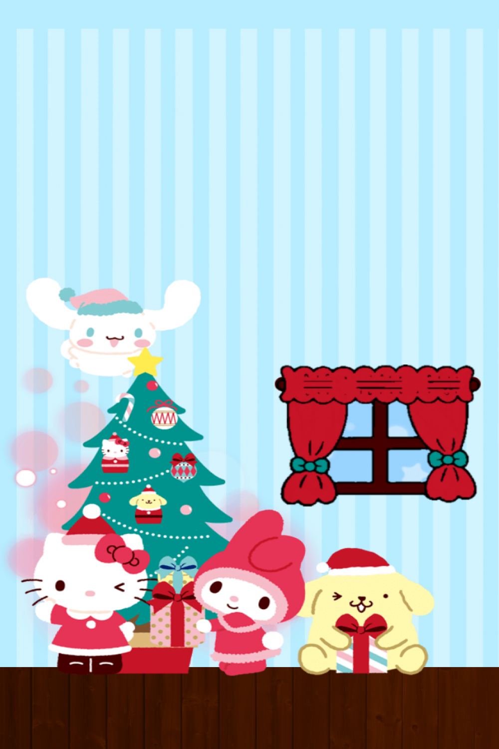 ♡ Be Positive ♡  Hello kitty christmas, Hello kitty wallpaper