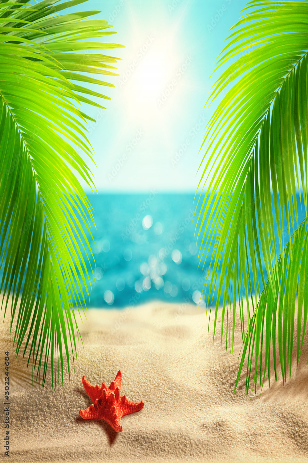 Beautiful tropical beach background