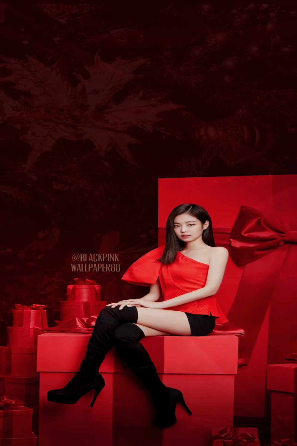 BLACKPINK JENNIE CHRISTMAS WALLPAPER  เสื้อผ้าชาย