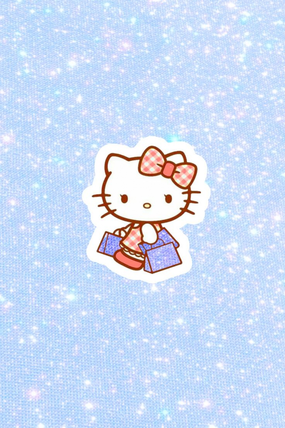 Blue and red hello kitty yk cute kawaii sanrio wallpaper glitter