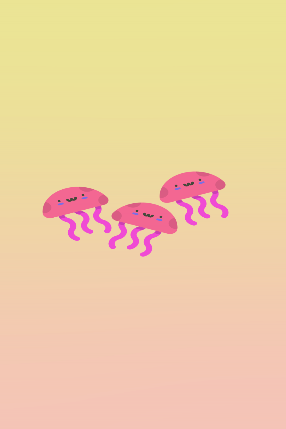 Cute kawaii jellyfish wallpaper for phone  Iphone wallpaper