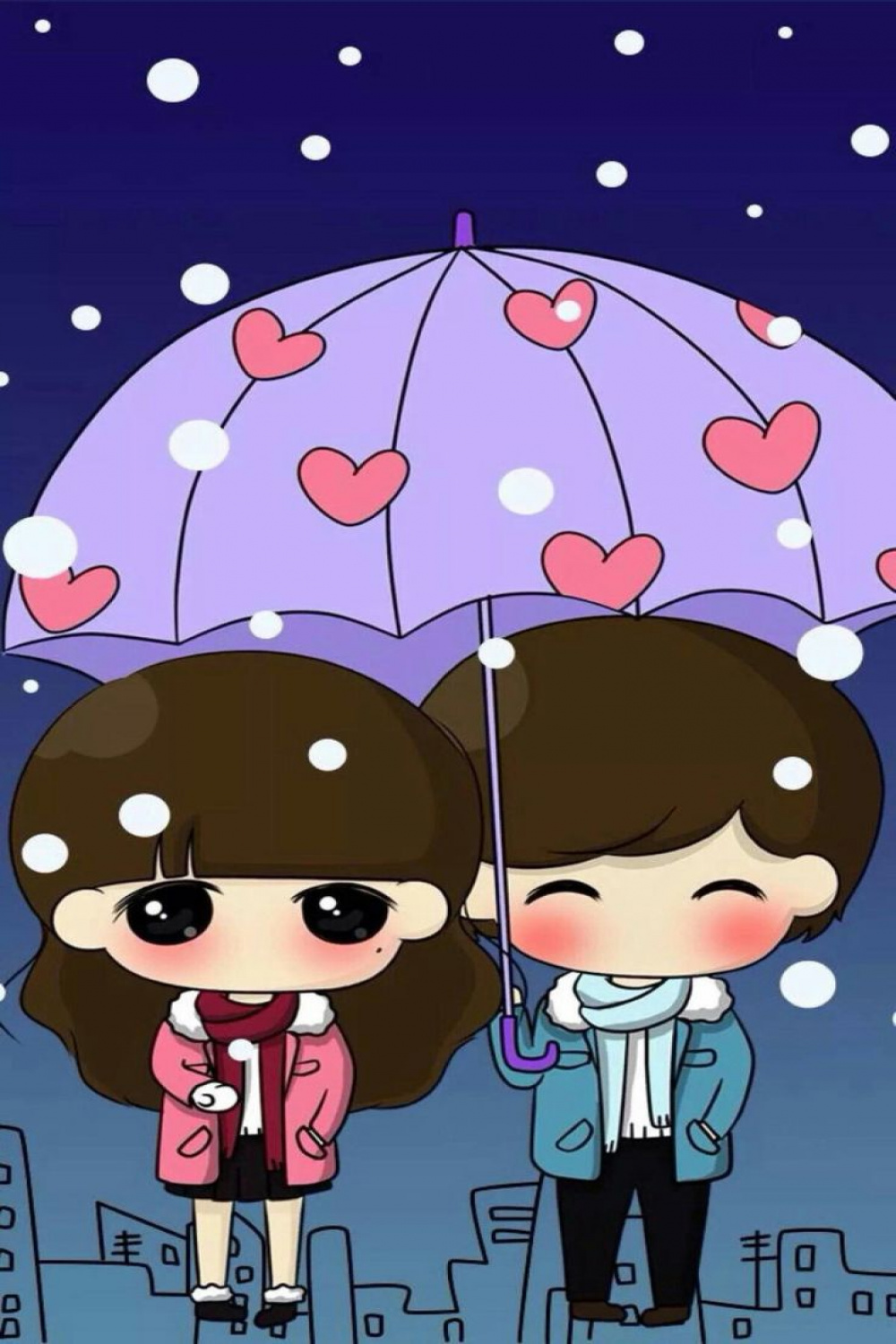 Cute LOVE couple phone wallpapers  Cute cartoon wallpapers