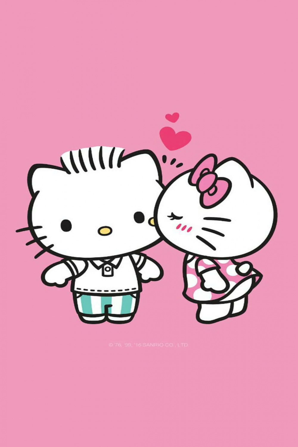 Download Cute Kitties Hello Kitty Kissing Dear Daniel Wallpaper