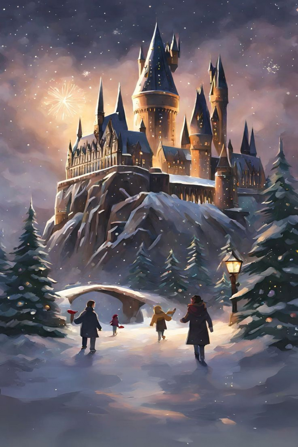 Happy Christmas Hogwarts  Harry potter wallpaper backgrounds