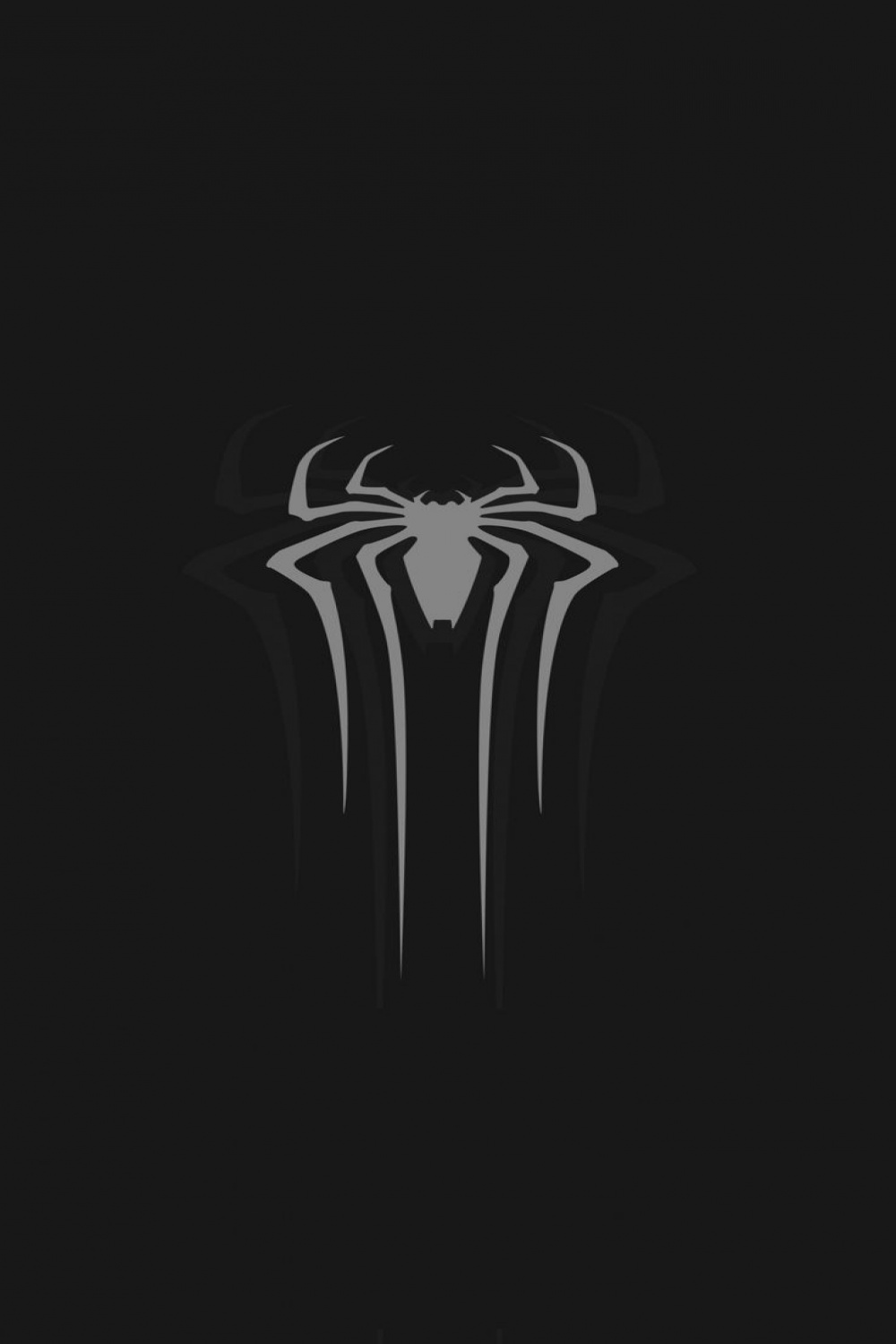 Logo, gray, spider-man, minimal, dark, x wallpaper