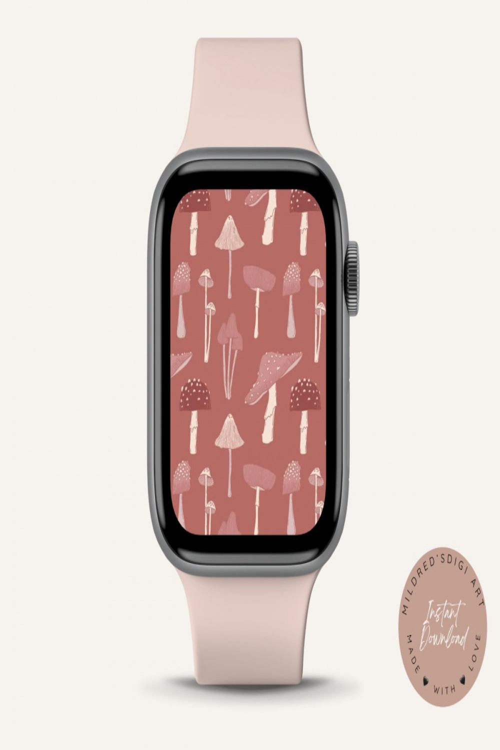 Mushrooms Apple Watch Wallpaper, Brown Mushrooms Watch Background