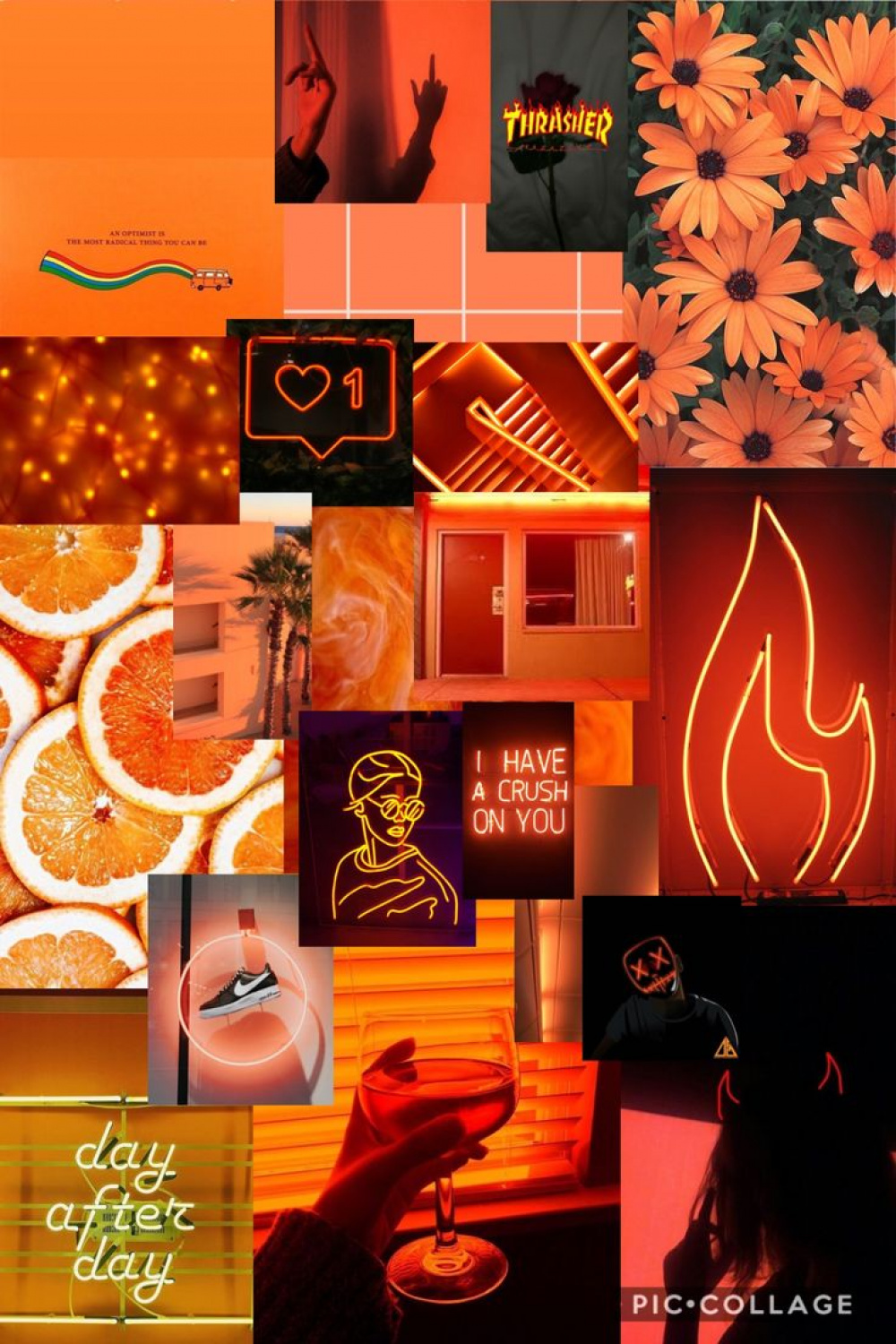 ORANGE COLLAGE🧡  Orange wallpaper, Aesthetic iphone wallpaper