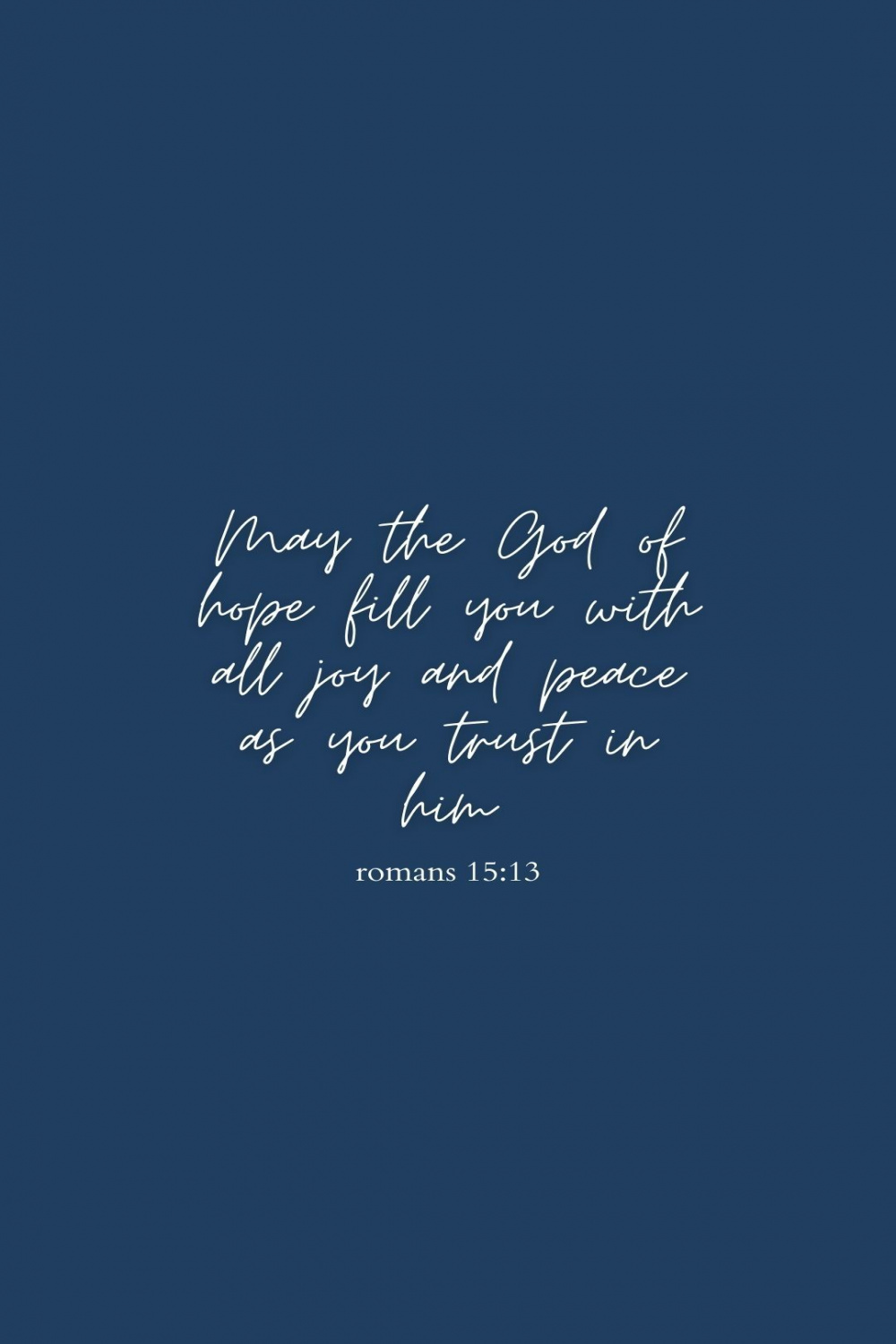 plain jean blue wallpaper with white lettering  Bible verse