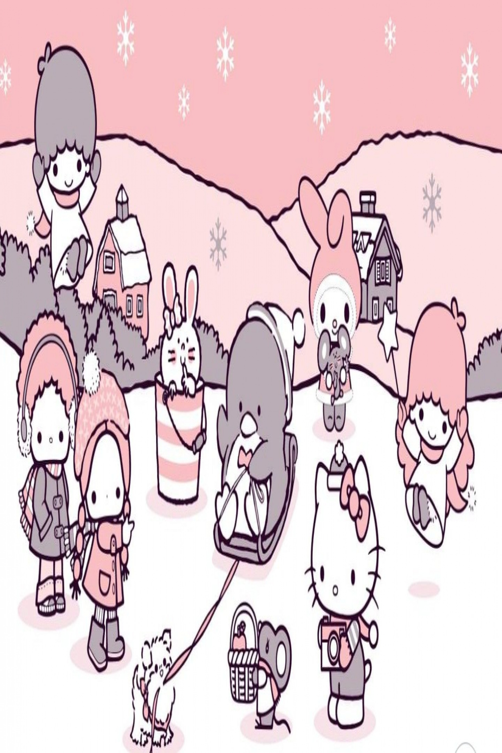 Sanrio ✁  Hello kitty iphone wallpaper, Hello kitty christmas