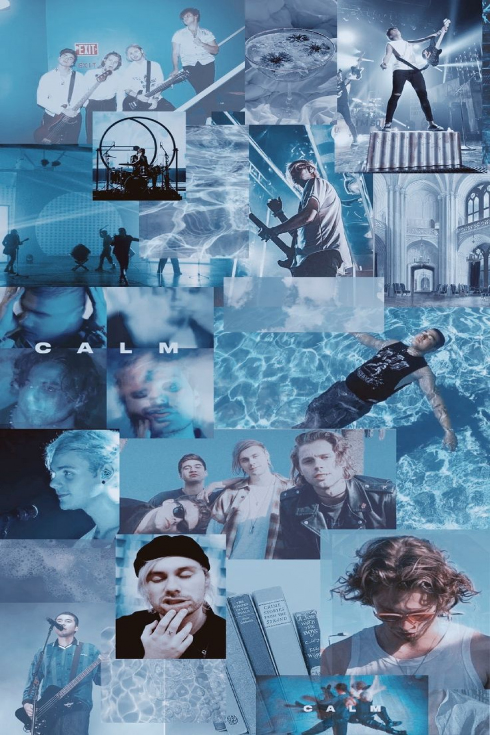 sos baby blue aesthetic wallpaper luke hemmings ashton irwin