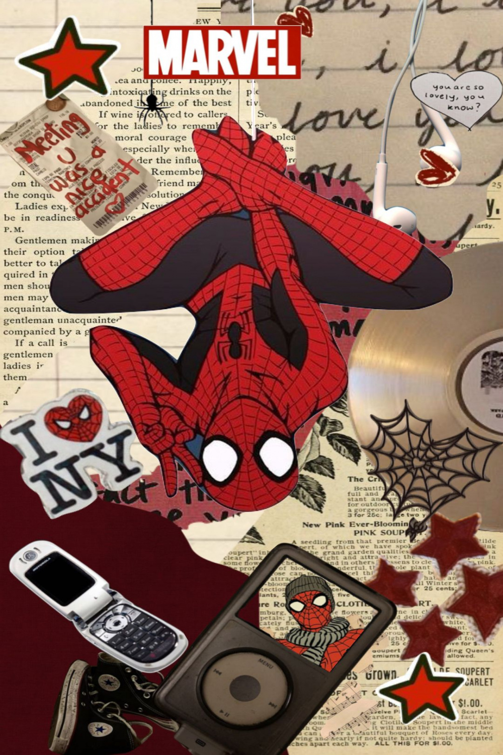 spiderman #vintage #comic #moodboard #aesthetic #shuffles #marvel