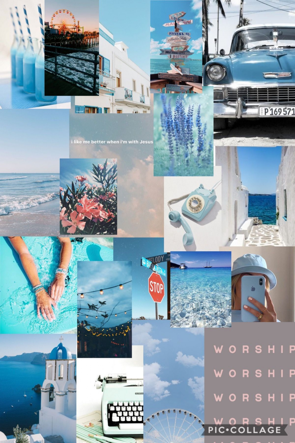 Summer blue aesthetic background:)  Aesthetic backgrounds