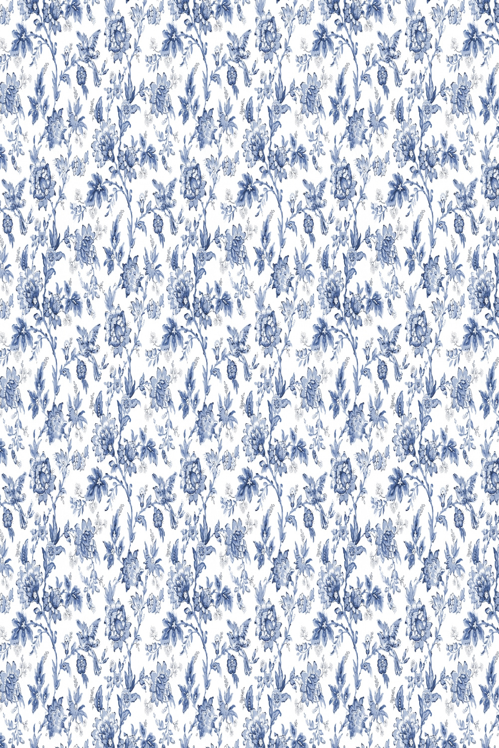 Vintage Wallpaper Blue White tapete - Vintage Tapete Blau Weiß tapete -  Happywall