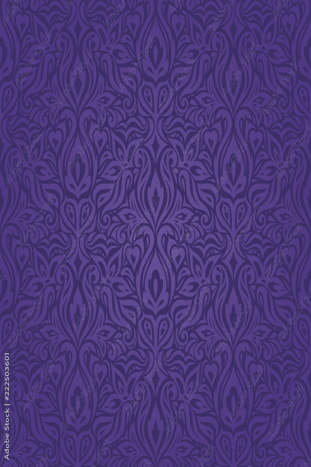 Violet purple Floral vintage seamless pattern background fashion