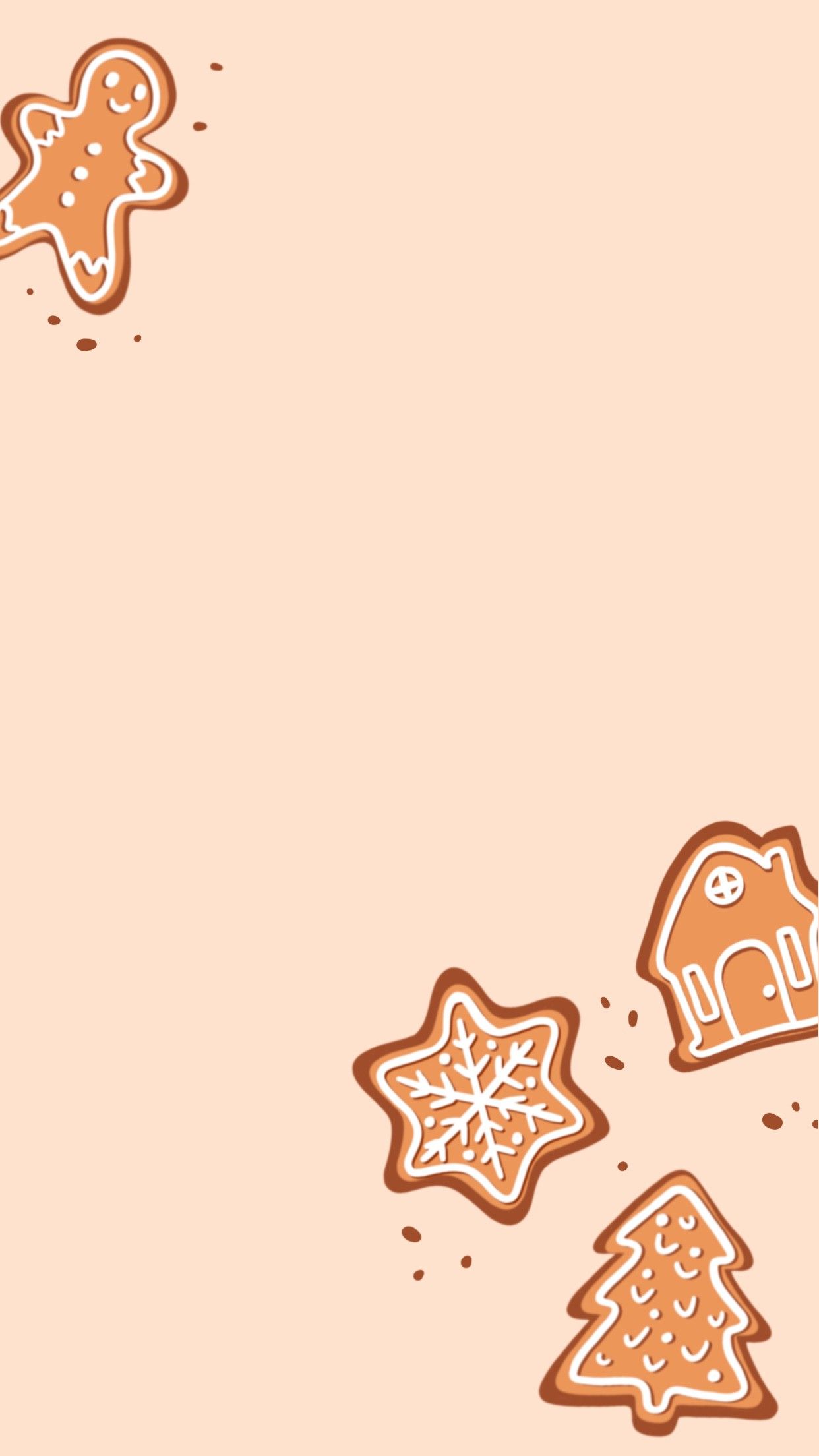 Christmas Gingerbread Background Wallpaper