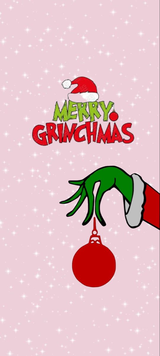 Christmas Lockscreen Grinch Pink