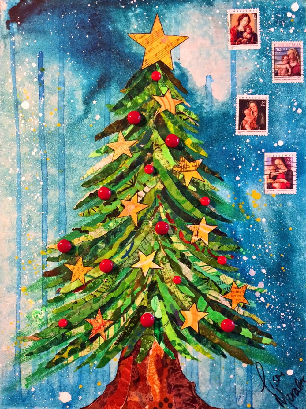 Christmas Tree Wallpaper Collage