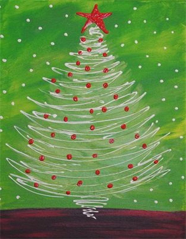 Christmas Tree Wallpaper Painting