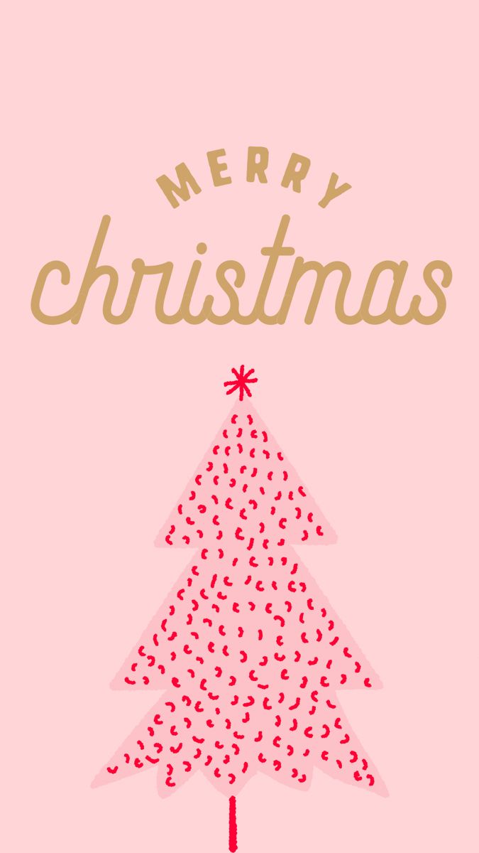 Christmas Tree Wallpaper Pink