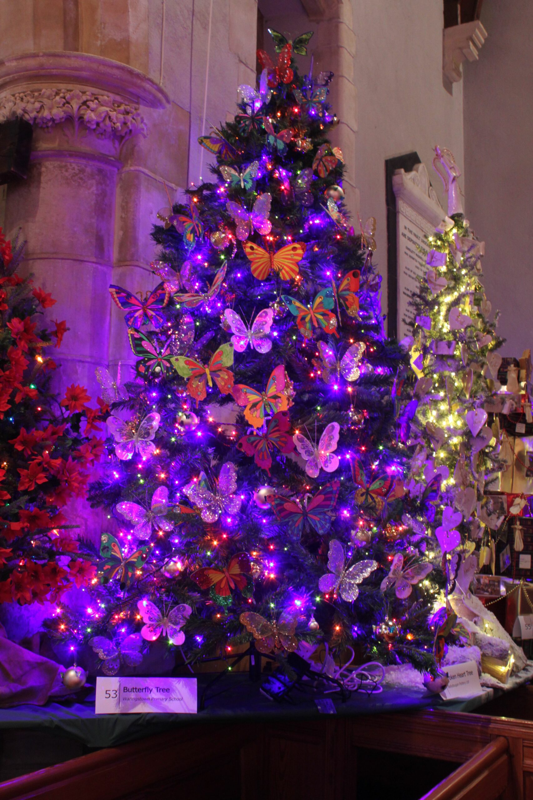 Christmas Tree Wallpaper Purple