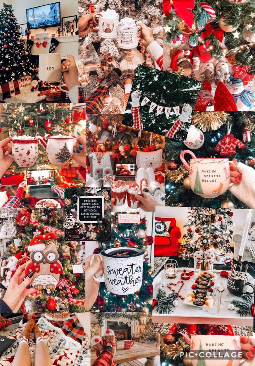 Christmas Wallpaper Aesthetic Collage