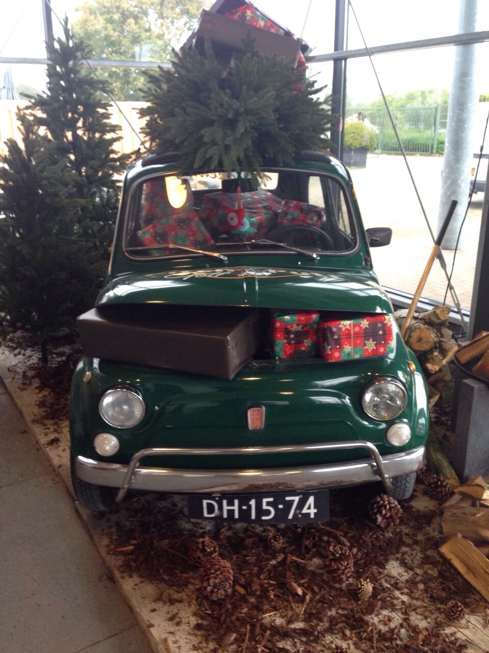 Fiat 500 Christmas Wallpaper