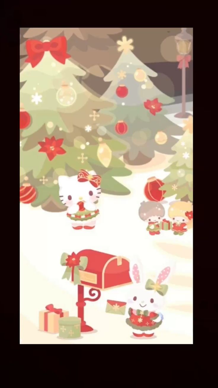 Kawaii Sanrio Christmas Wallpaper