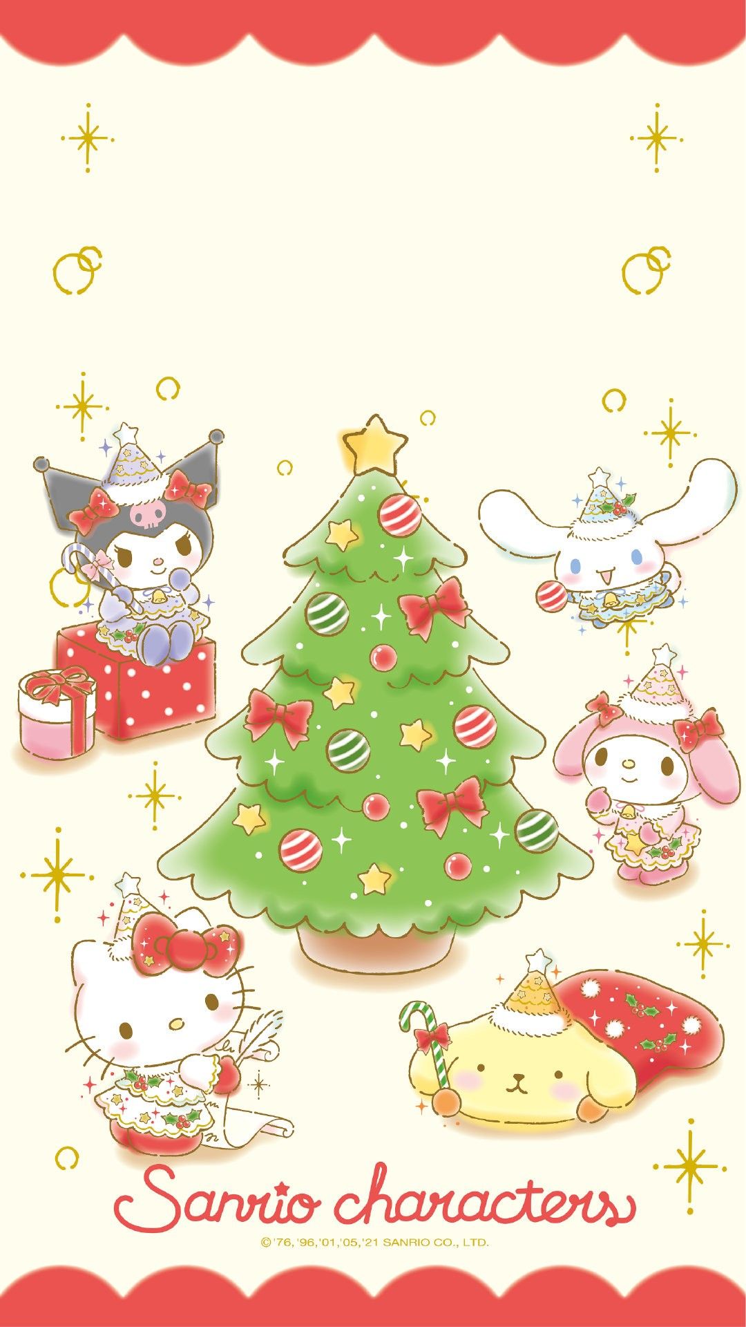 Pastel Christmas Wallpaper Sanrio