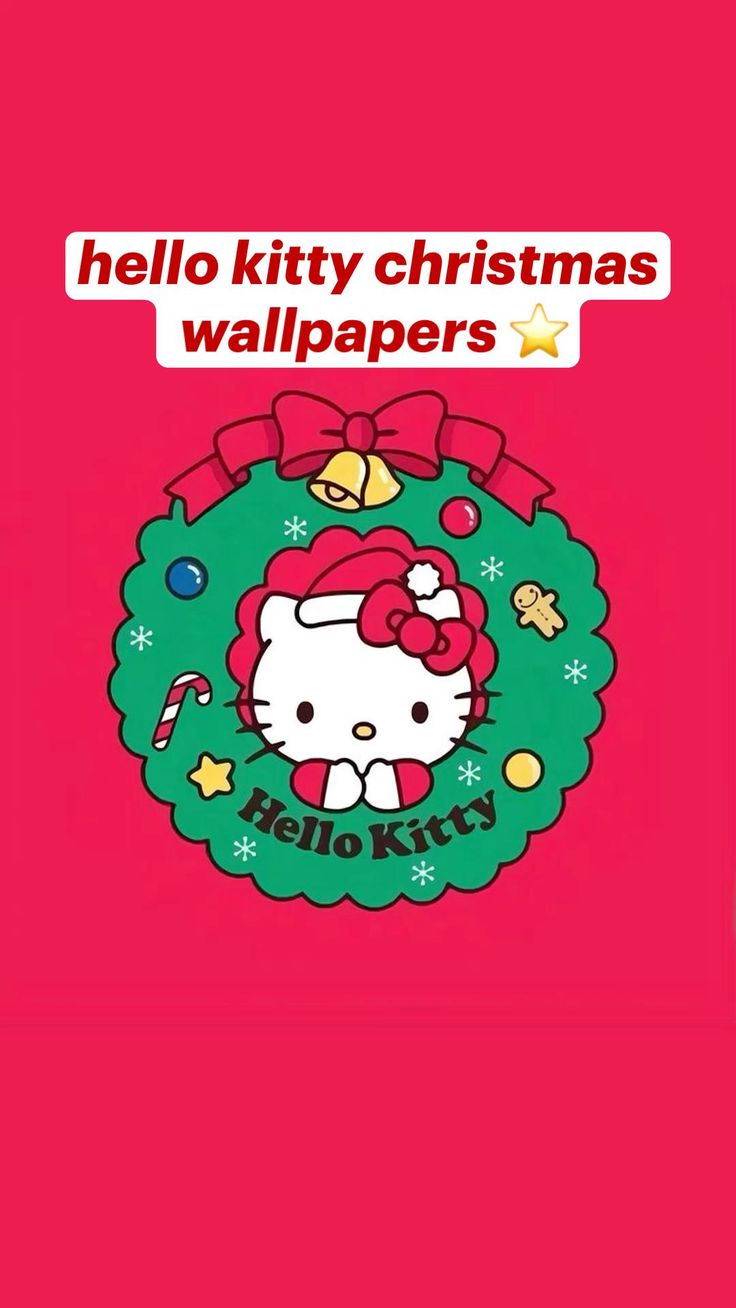 Sanrio Christmas Wallpaper White