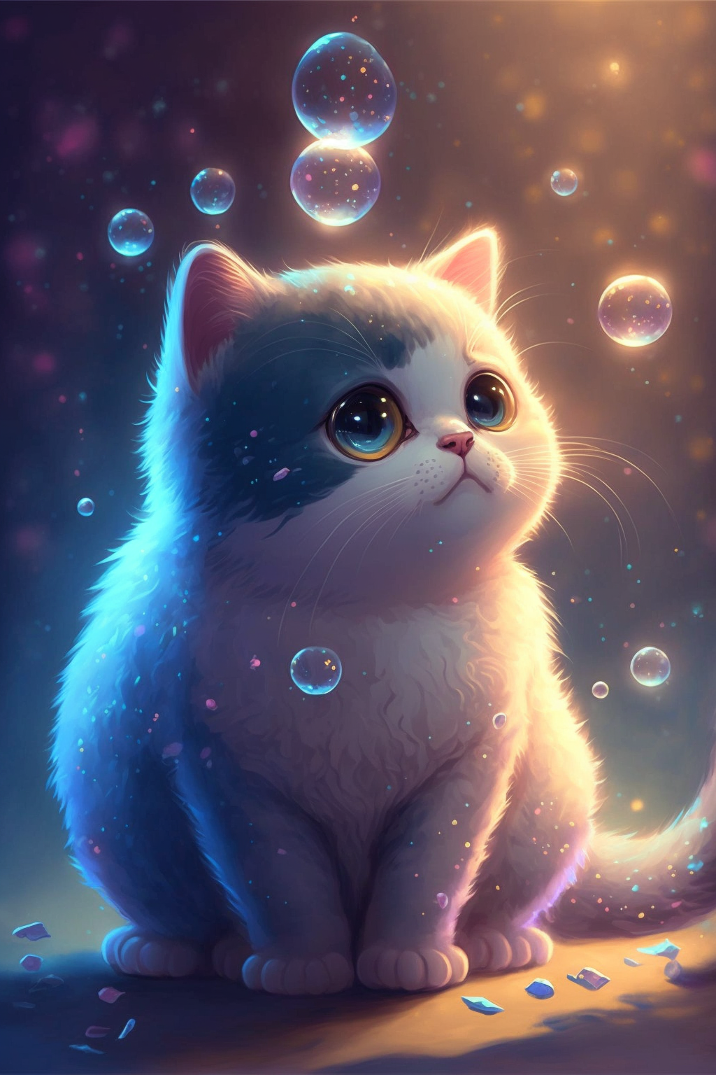 20 Cute Cat Illustration Wallpaper Iphone