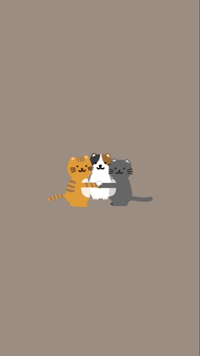 20 Cute Cat Illustration Wallpaper Iphone