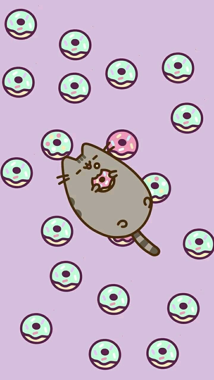 20 Cute Cat Illustration Wallpaper Iphone